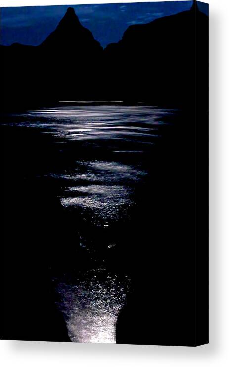Moon Canvas Print featuring the photograph Moon Water by Britt Runyon