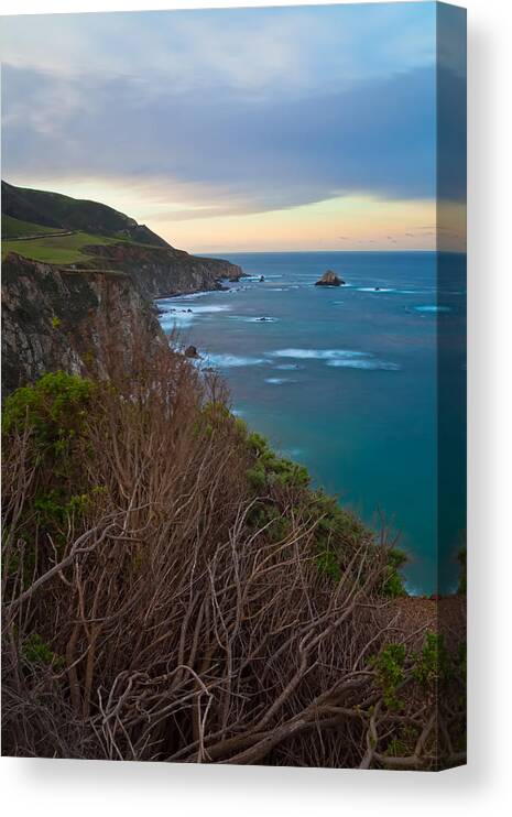 Landscape Canvas Print featuring the photograph Morning In Big Sur by Jonathan Nguyen