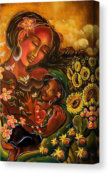 Mother Canvas Print featuring the painting Mothering Myself by Crystal Charlotte Easton