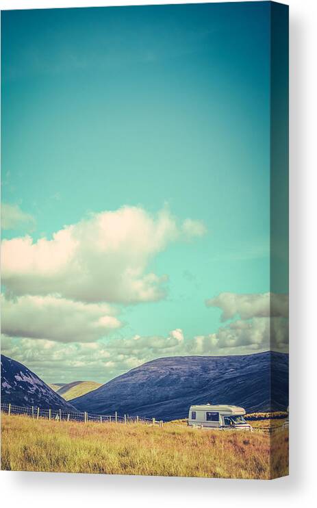 Britain Canvas Print featuring the photograph Motorhome Or RV Holiday by Mr Doomits