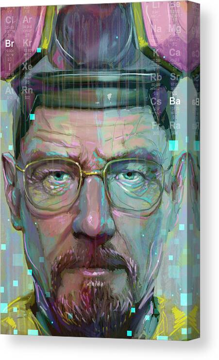 Walter White Canvas Print featuring the digital art Mr. White by Jeremy Scott