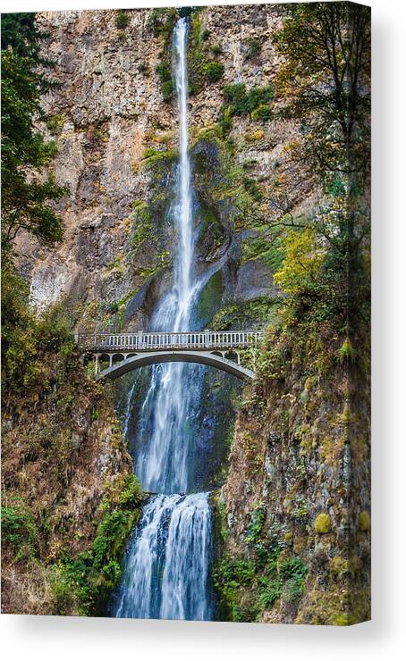 Multnomah Canvas Print featuring the photograph Multnomah Falls - Waterfall Photograph by Duane Miller