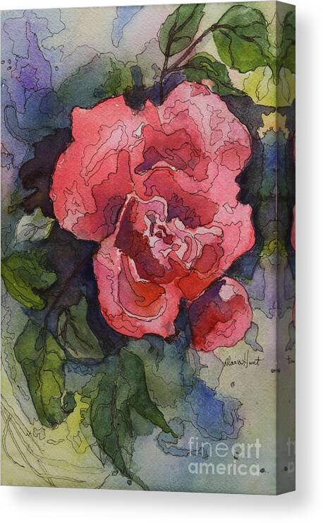 Flowers Canvas Print featuring the painting Oh Glorious, Radiant You by Maria Hunt