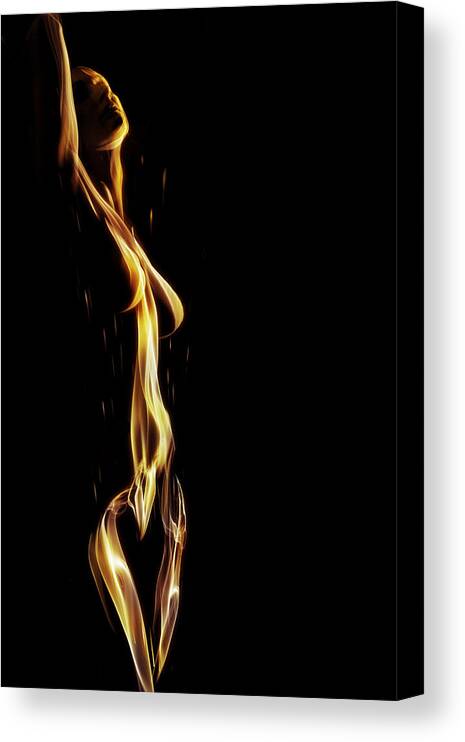 Art-nude Canvas Print featuring the photograph Naked Flame by David Quinn