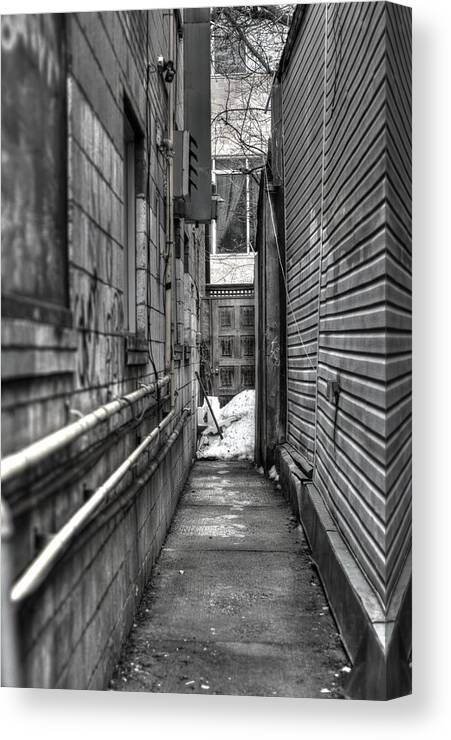 Alley Canvas Print featuring the photograph Narrow Alley by Nicky Jameson