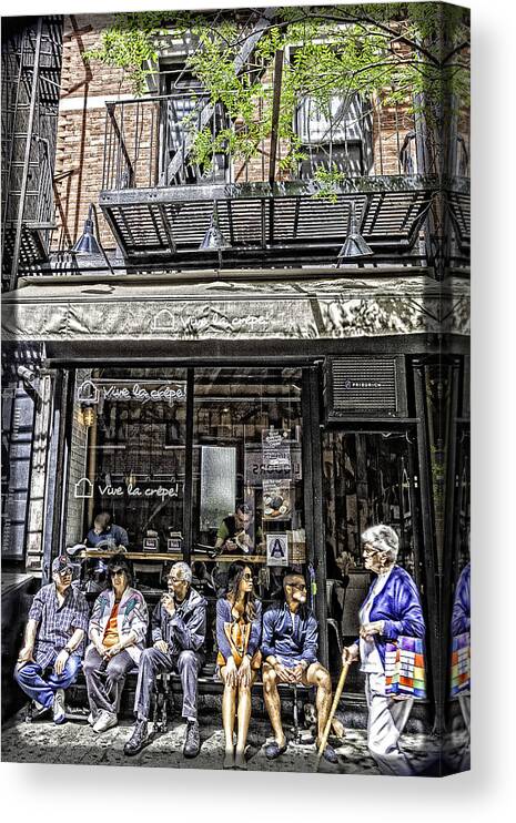 New York City Canvas Print featuring the photograph New York City Faces by Madeline Ellis