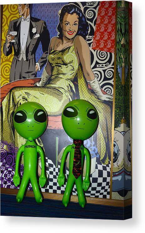 Aliens Canvas Print featuring the photograph Nice Party by Richard Henne