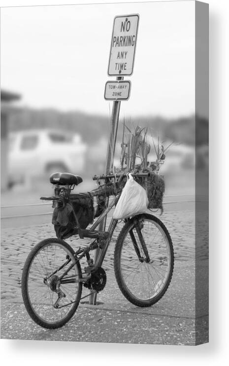 Bike Canvas Print featuring the photograph No Parking by Mike McGlothlen