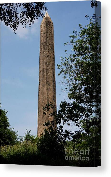 Obelisk Canvas Print featuring the photograph Obelisk - Central Park NYC by Christiane Schulze Art And Photography