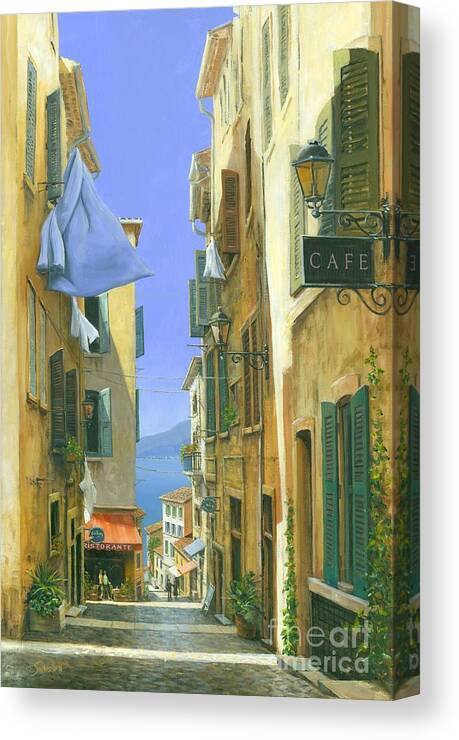 Mediterranean Canvas Print featuring the painting Ocean Breeze by Michael Swanson