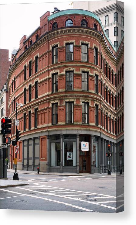 Old Building In Boston Canvas Print featuring the photograph Old Building in Boston by Klm Studioline