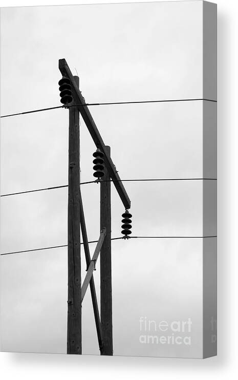Photography Canvas Print featuring the photograph Old Country Power Line by Jackie Farnsworth