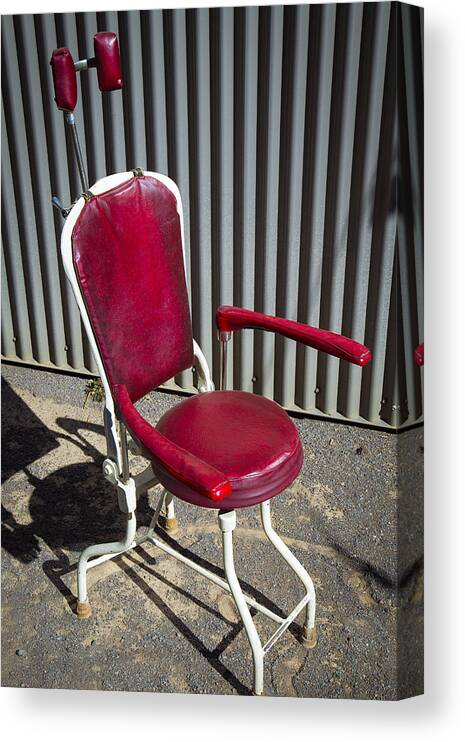 Old Dentist Canvas Print featuring the photograph Old Dentist Chair by Garry Gay