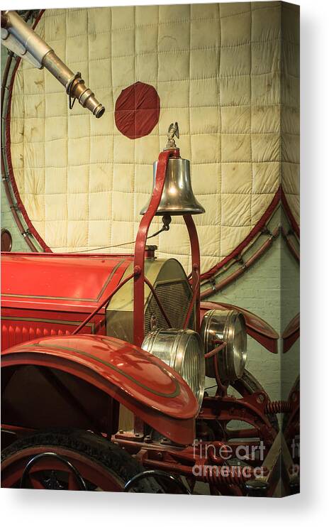 Fire Canvas Print featuring the photograph Old Fire Truck Engine Safety Net by Imagery by Charly