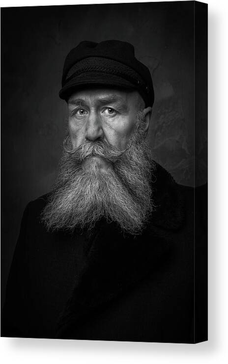 Portrait Canvas Print featuring the photograph Old Sailor by Gareth Jenkins