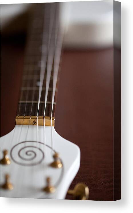 Guitar Canvas Print featuring the photograph On A Glance by Karol Livote