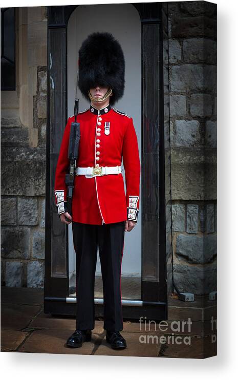 Britain Canvas Print featuring the photograph On Guard by Inge Johnsson