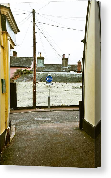 Alley Canvas Print featuring the photograph One way by Tom Gowanlock