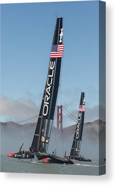 America's Cup Canvas Print featuring the photograph Oracle Team USA - 1 by Gilles Martin-Raget