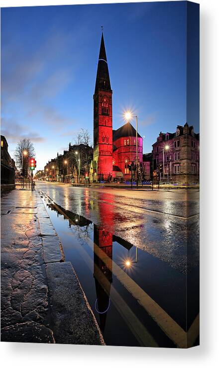 Oran Mor Canvas Print featuring the photograph Oran Mor Reflection by Grant Glendinning