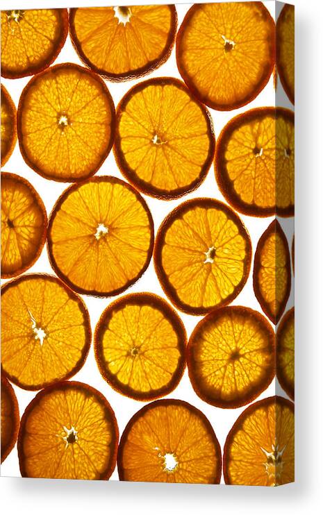 Background Canvas Print featuring the photograph Orange fresh by Vitaliy Gladkiy