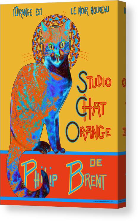Poster Canvas Print featuring the digital art Orange is the New Black by Philip Brent