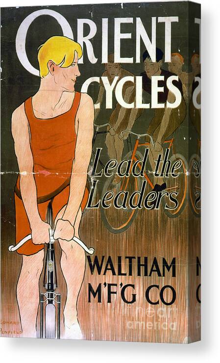 Bike Canvas Print featuring the photograph Orient Cycles Vintage Bicycle Poster by Edward Fielding