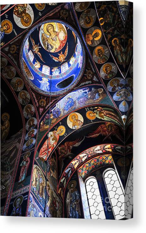 Mosaic Canvas Print featuring the photograph Orthodox church interior 3 by Elena Elisseeva