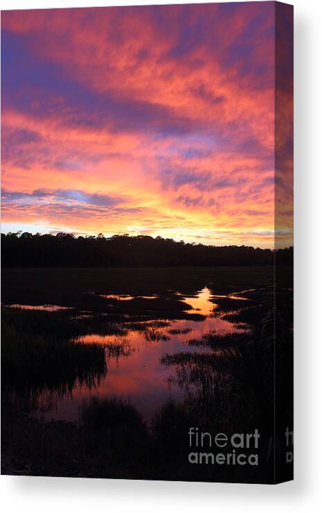 Marsh Canvas Print featuring the photograph Ossabaw Sunset by Andre Turner