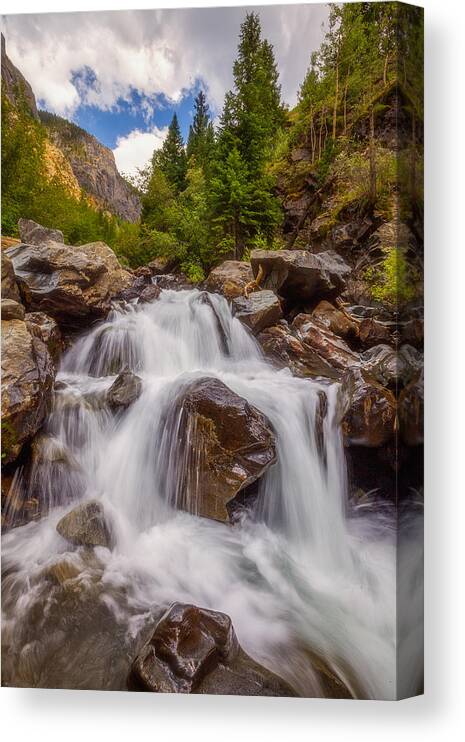 Waterfall Canvas Print featuring the photograph Ouray Wilderness by Darren White
