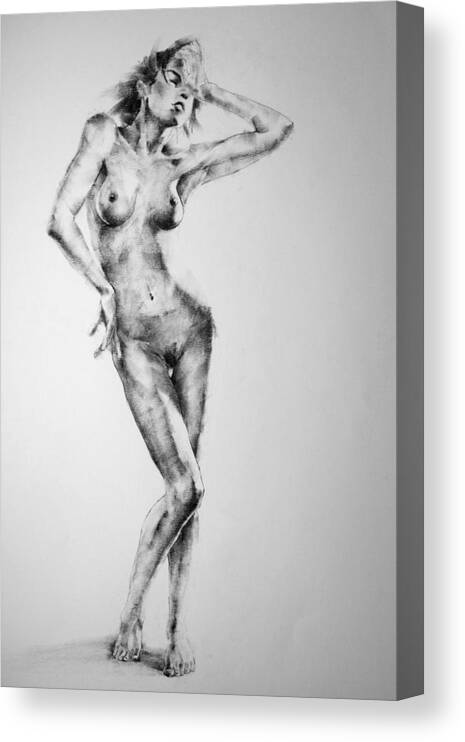 Erotic Canvas Print featuring the drawing Page 10 by Dimitar Hristov