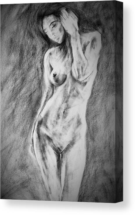 Erotic Canvas Print featuring the drawing Page 18 by Dimitar Hristov