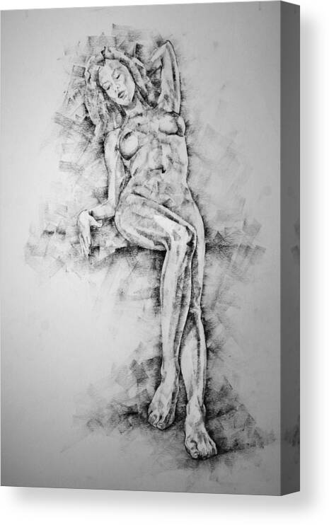 Erotic Canvas Print featuring the drawing Page 26 by Dimitar Hristov