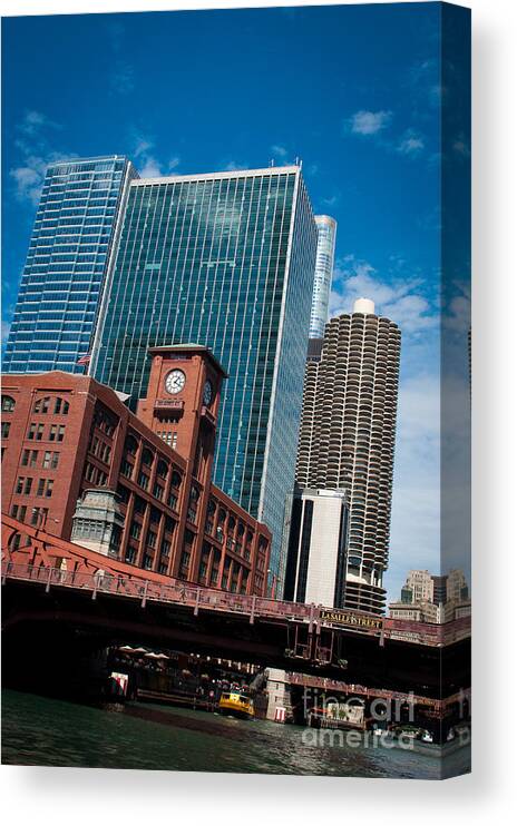 Park Towers Chicago Canvas Print featuring the photograph Park Towers Chicago by Dejan Jovanovic