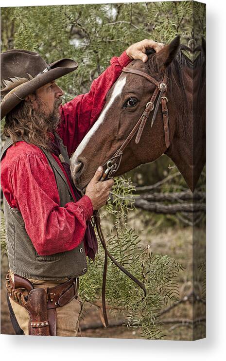 White Canvas Print featuring the photograph Partner by Jack Milchanowski