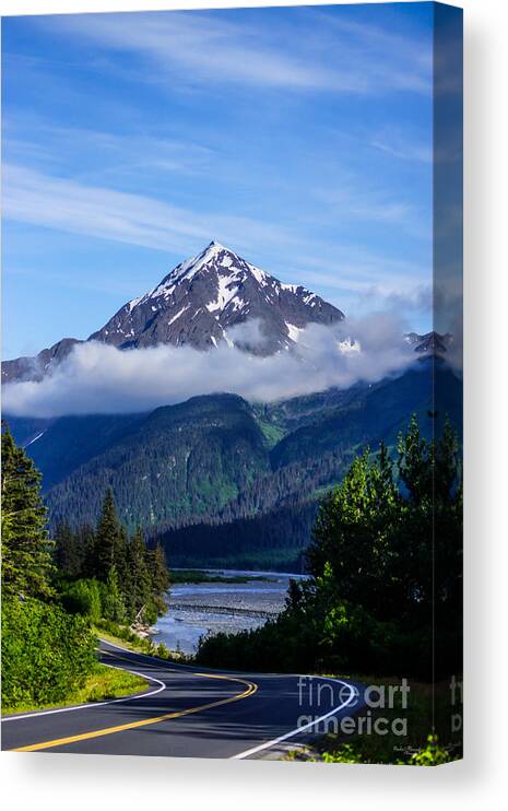 Alaska Canvas Print featuring the photograph Path through Alaska by Jennifer White