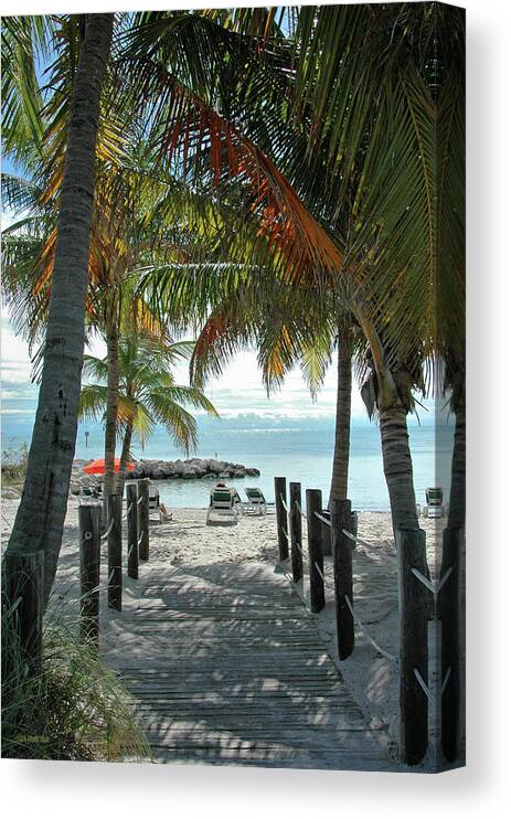 Beach Canvas Print featuring the photograph Path To Smathers Beach - Key West by Frank Mari