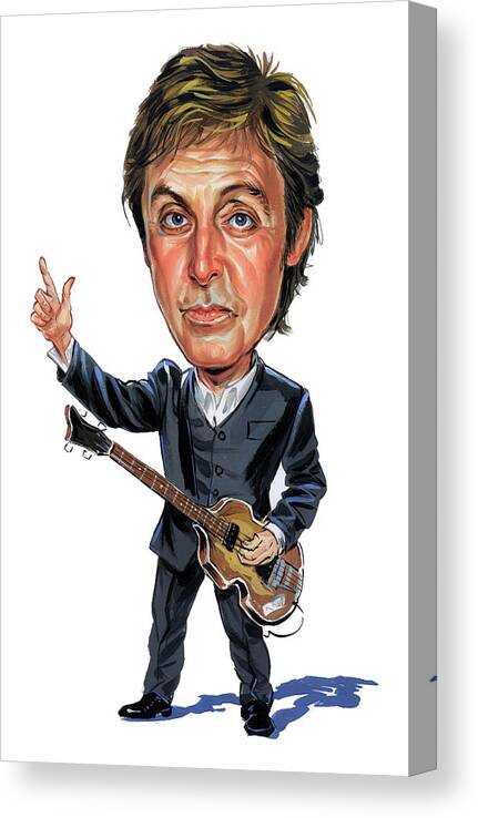 Paul Mccartney Canvas Print featuring the painting Paul McCartney by Art 