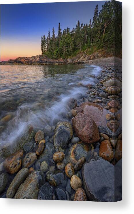 Acadia Canvas Print featuring the photograph Peace and Quiet on Little Hunters Beach by Rick Berk