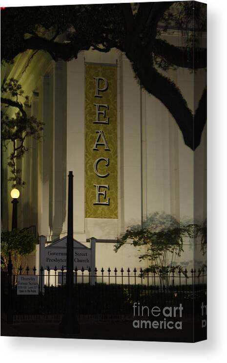 Mobile Alabama Canvas Print featuring the photograph Peace by Dominique Jorgensen