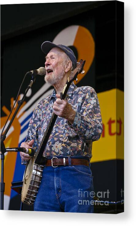 Craig Lovell Canvas Print featuring the photograph Pete Seeger by Craig Lovell