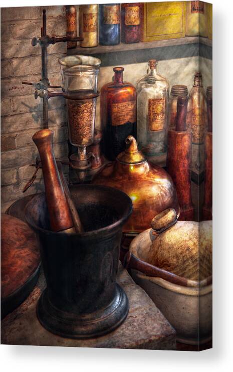 Doctor Canvas Print featuring the photograph Pharmacy - Pestle - Pharmacology by Mike Savad