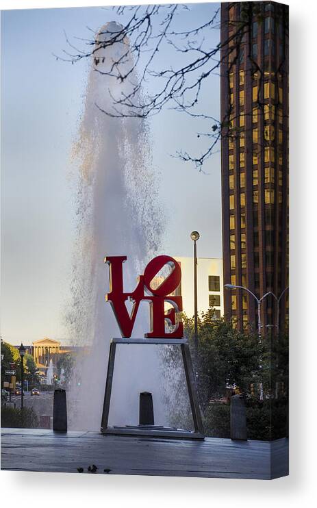 Philadelphia's Canvas Print featuring the Philadelphia's Love Story by Bill Cannon