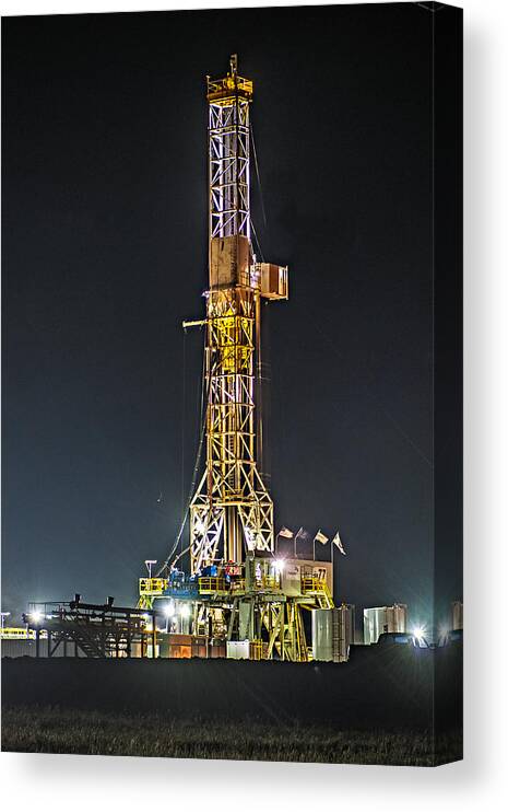 Bakken Canvas Print featuring the photograph Pioneer Drill Rig # 77 by Paul Freidlund
