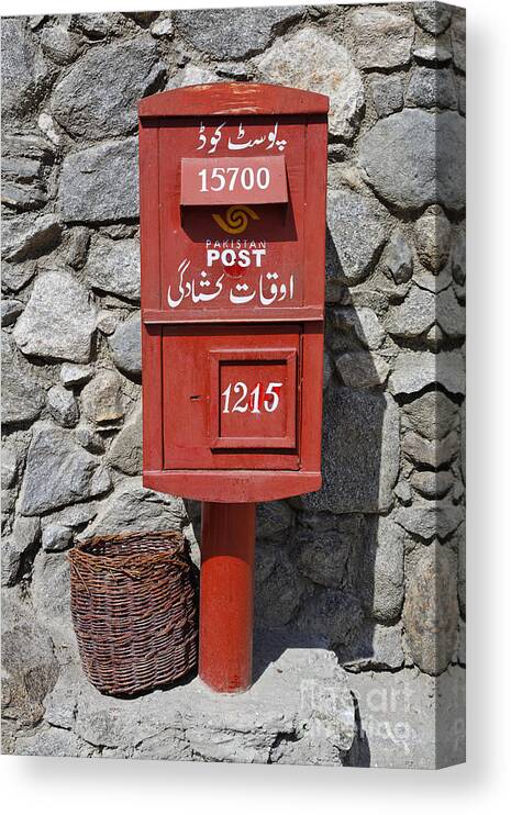Post Box Canvas Print featuring the photograph Post Box in Karimabad by Robert Preston