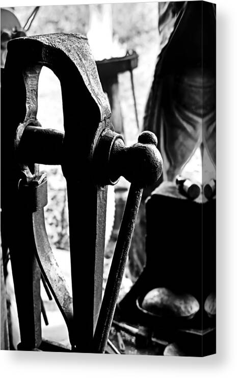 Blacksmithing Canvas Print featuring the photograph Post Vice by Daniel Reed