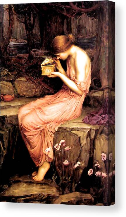 John Canvas Print featuring the painting Psyche Opening the Golden Box 1903 by Philip Ralley