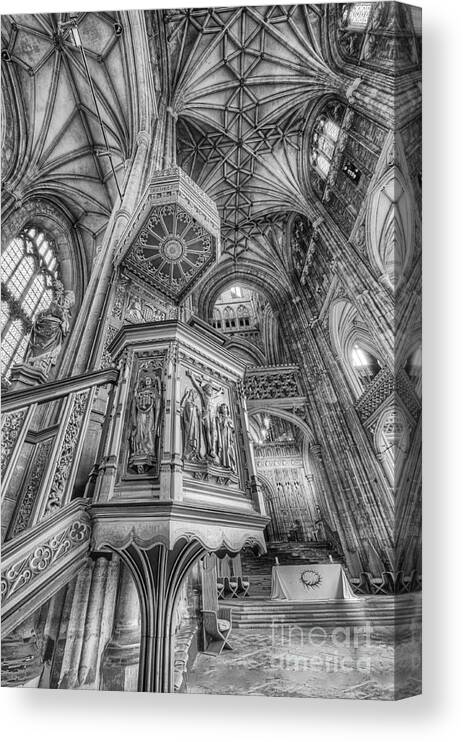 Cathedral Canvas Print featuring the photograph Pulpit II Canterbury UK by Jack Torcello