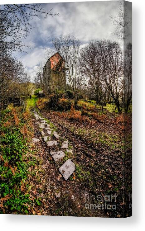 British Canvas Print featuring the photograph Pump House Way by Adrian Evans