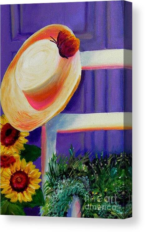 Art Canvas Print featuring the painting Purple Door by Shelia Kempf